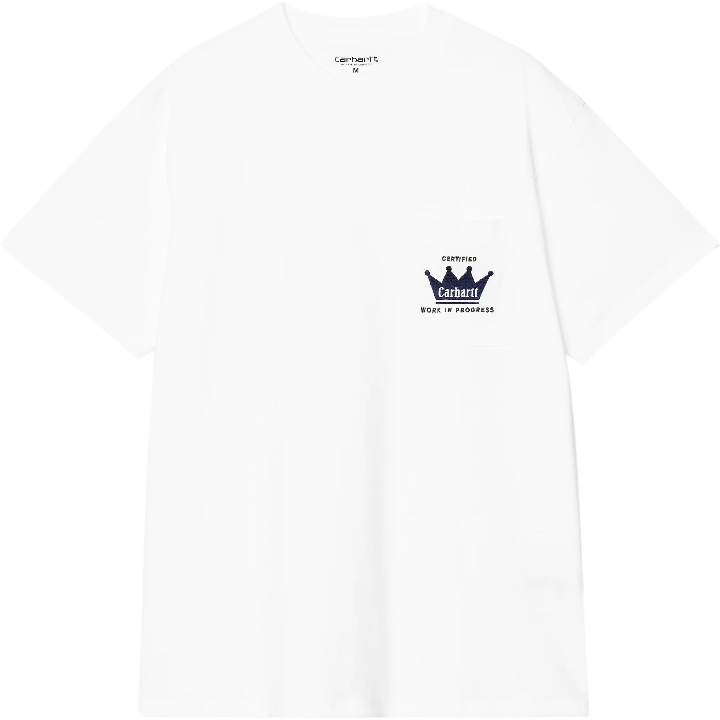 

Carhartt WIP Футболка с карманом мужская белая, Белый, Carhartt WIP Футболка с карманом мужская белая