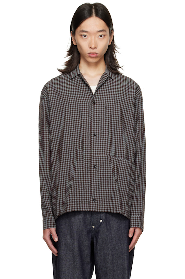 

Sage Nation Коричнево-Синяя рубашка для сиесты