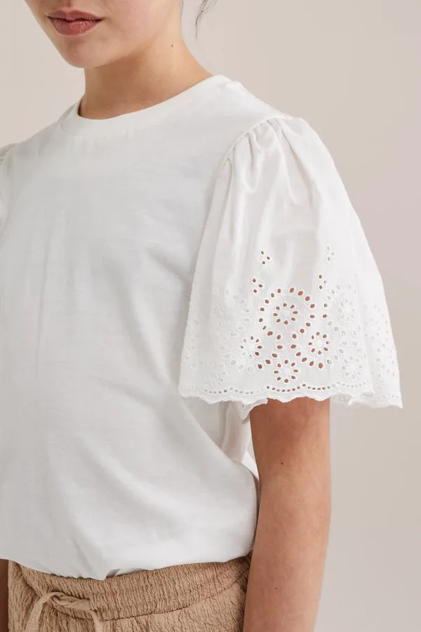 Простая футболка We Fashion, Off White — фото 2
