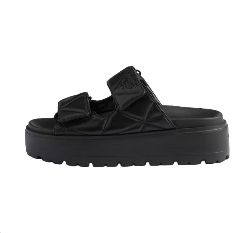 PRADA Тапочки-слайды 4,5 см женские черные