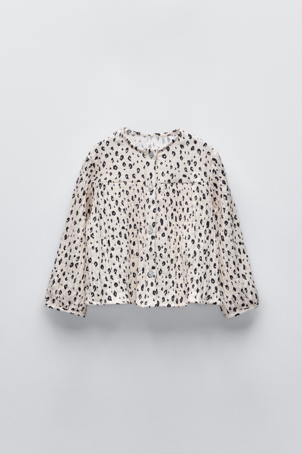 

Рубашка с животным принтом ZARA, экрю