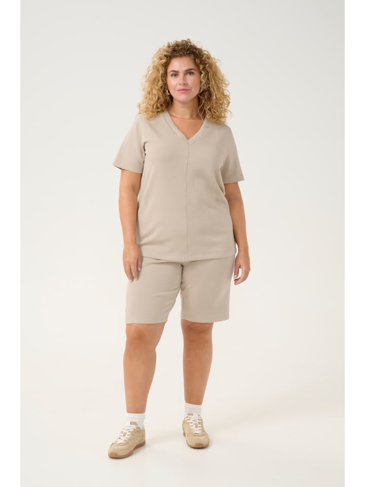 

Футболка KCannita свободного кроя в цвете Feather Gray KAFFE curve