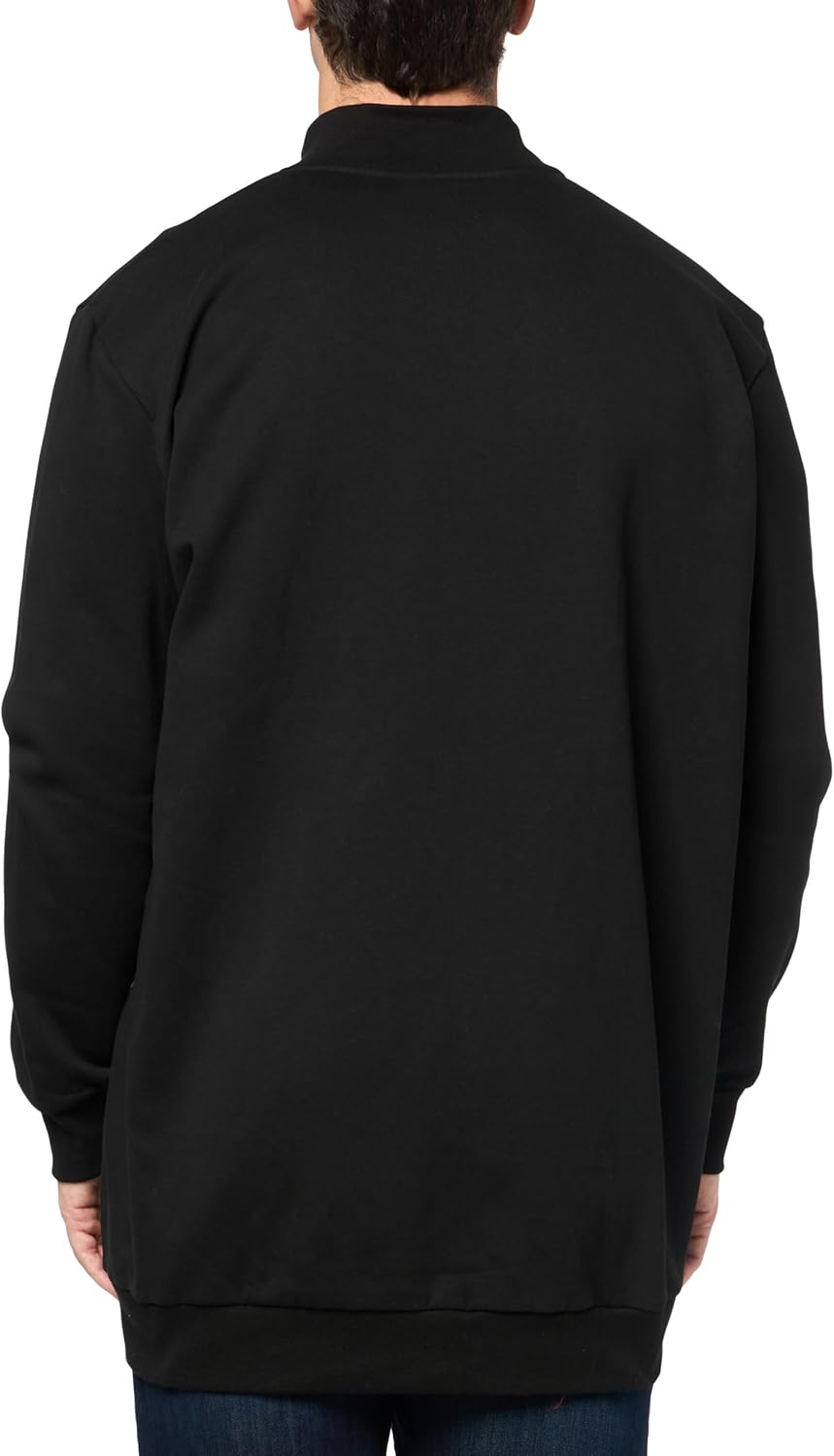 Мужская толстовка Lacoste Tall Fit Regular Fit Classic с воротником-стойкой и застежкой-молнией, Black — фото 2
