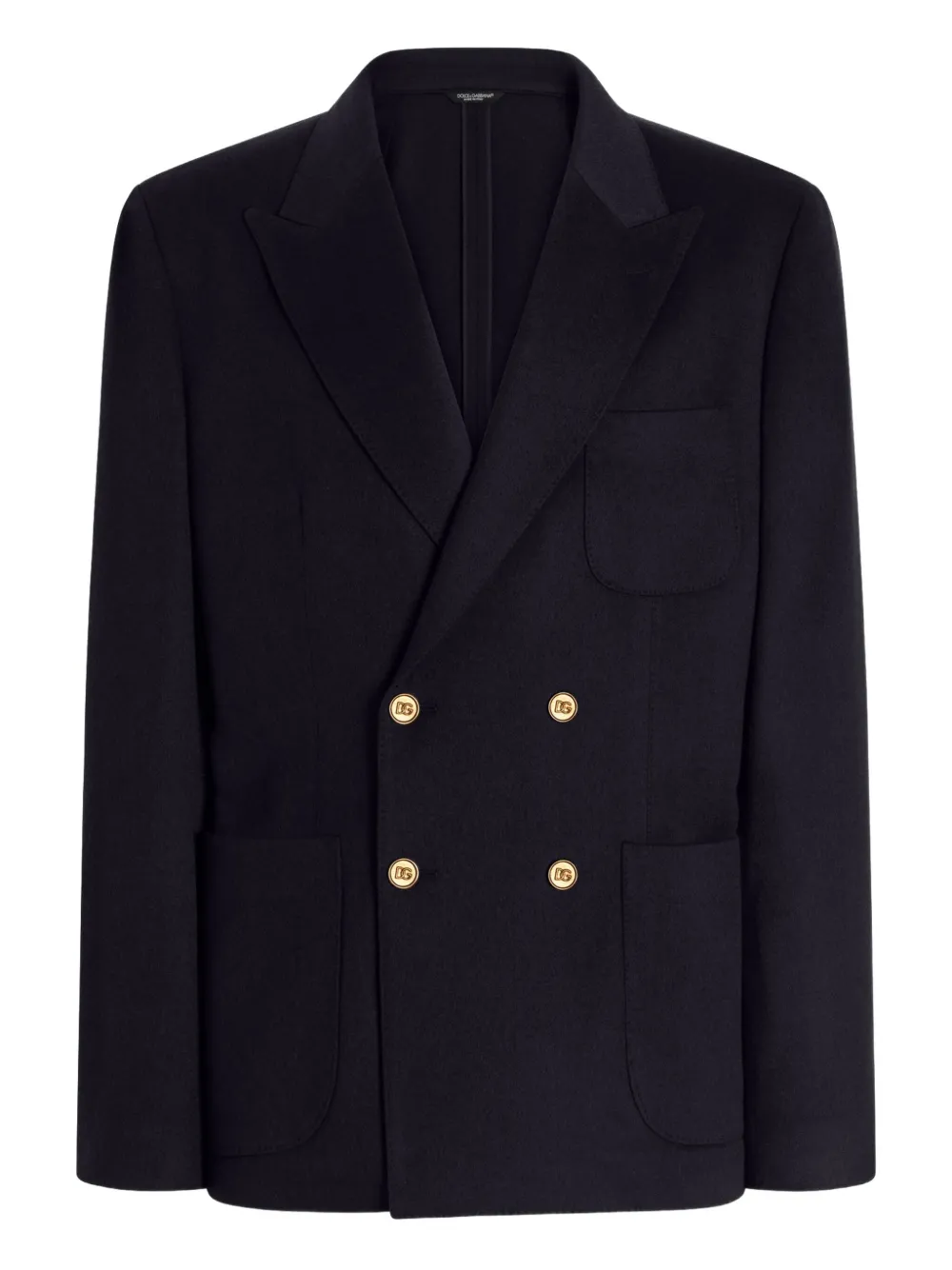

Двубортный пиджак с карманами Dolce & Gabbana, синий