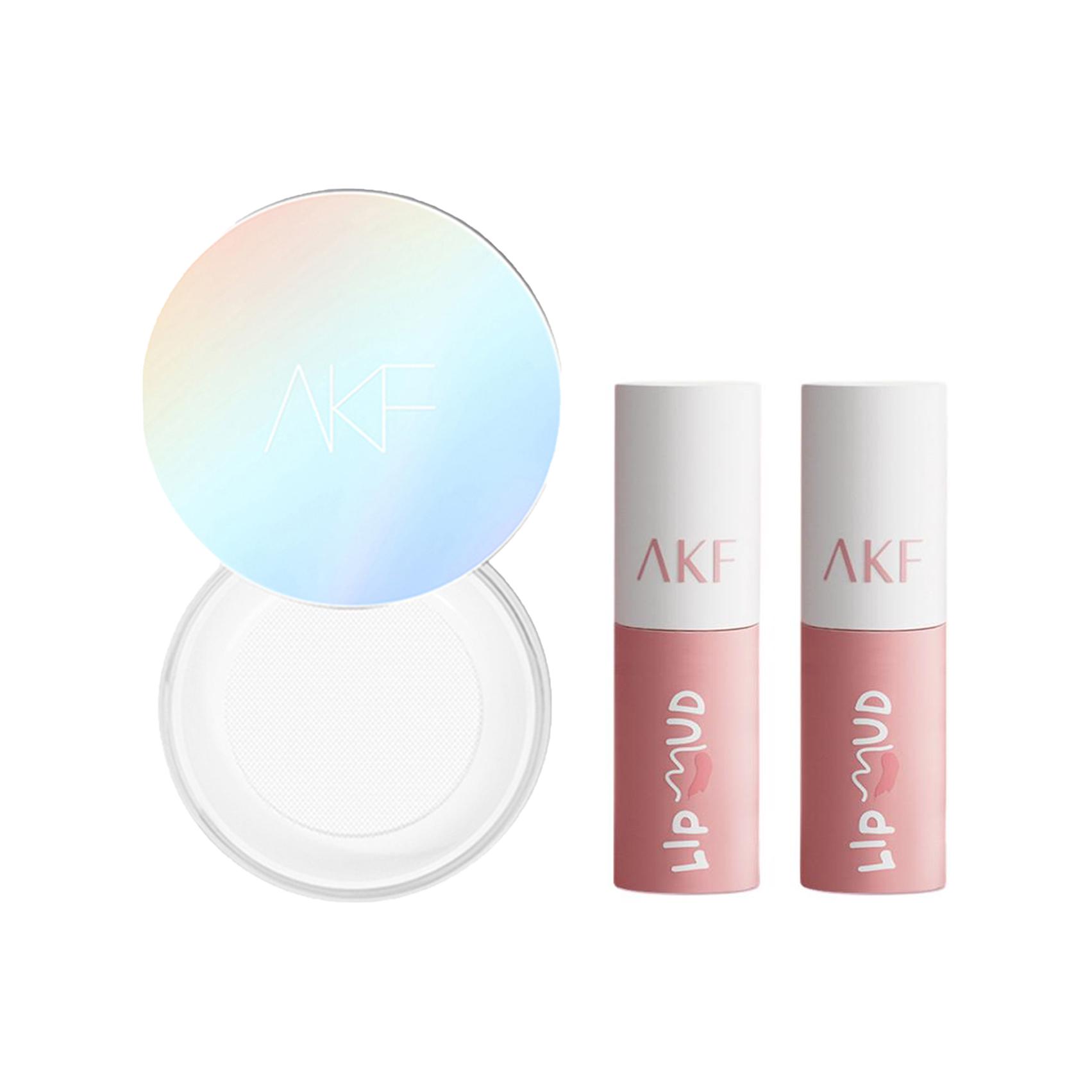 

Пудра для макияжа с контролем жирного блеска, легко растушевывается, стойкий эффект, 1г+1г+10г AKF