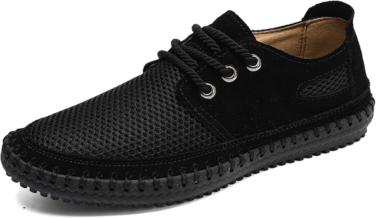 

Мужские походные водные туфли сетчатые дышащие кроссовки для ходьбы летние пляжные сандалии против скольжения удобные для внедорожья, рыбалки и приключений Generic, черный