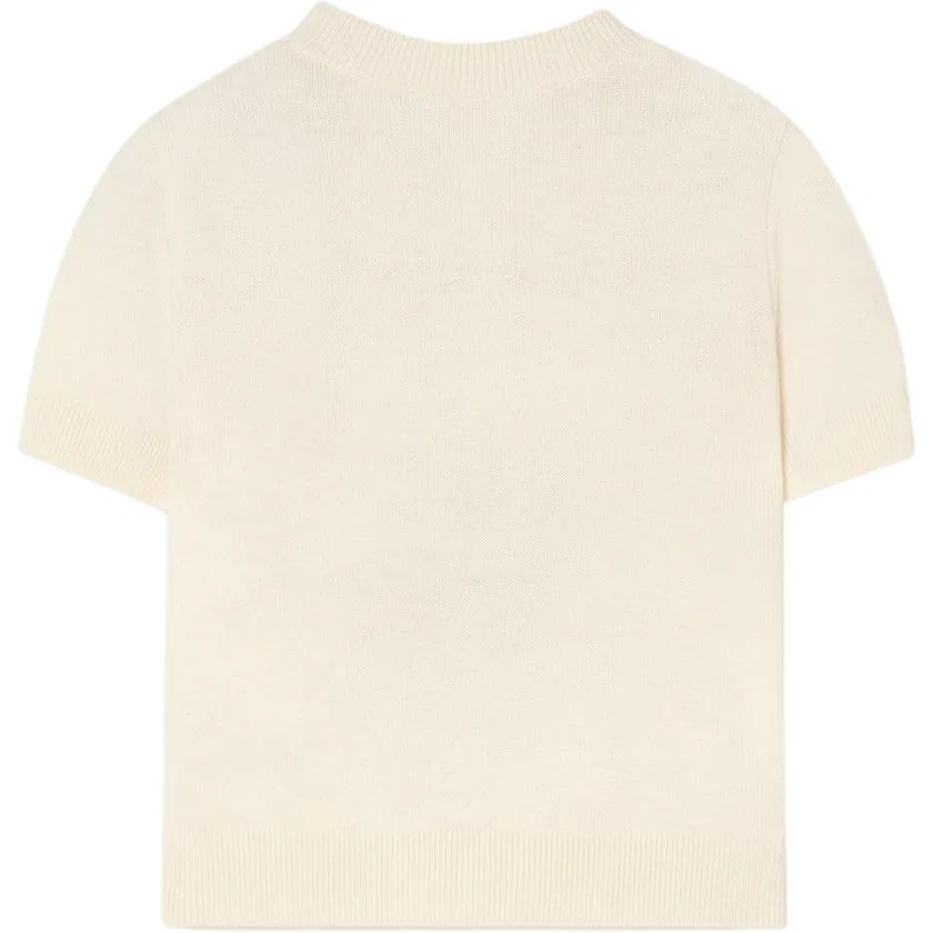 Свитер детский с круглым вырезом Burberry Ivory White — фото 3