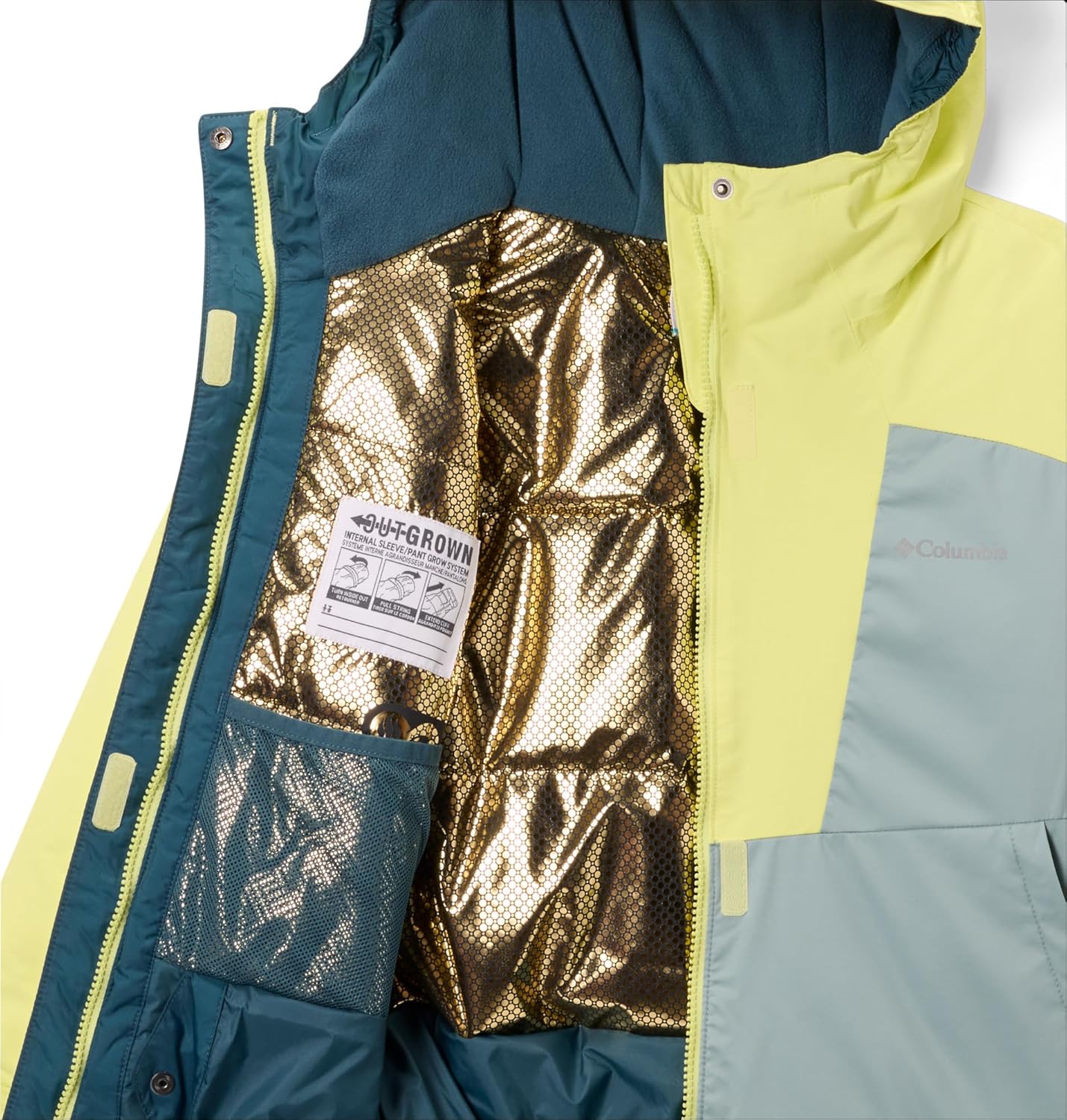 Columbia girls Mighty Mogul III куртка, Crushed Blue/Neon Light — фото 3
