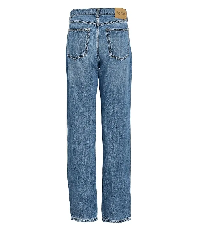Джинсы свободного кроя Afb Loose Fit Jeans abercrombie kids, Bright White — фото 2