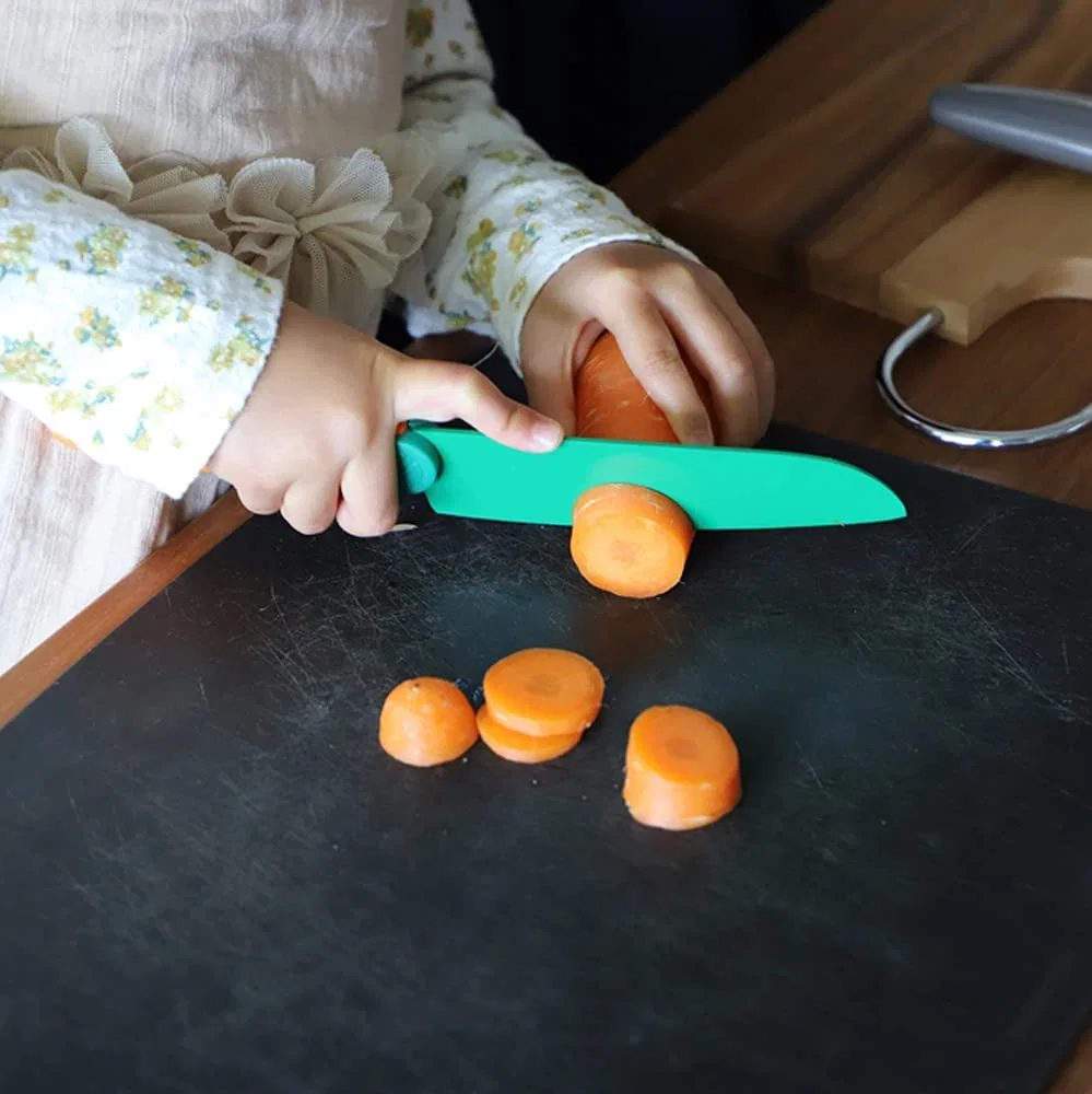Детский кухонный нож «Carrot» 13 см оранжево-зеленого цвета от Satake Sangyou — фото 2