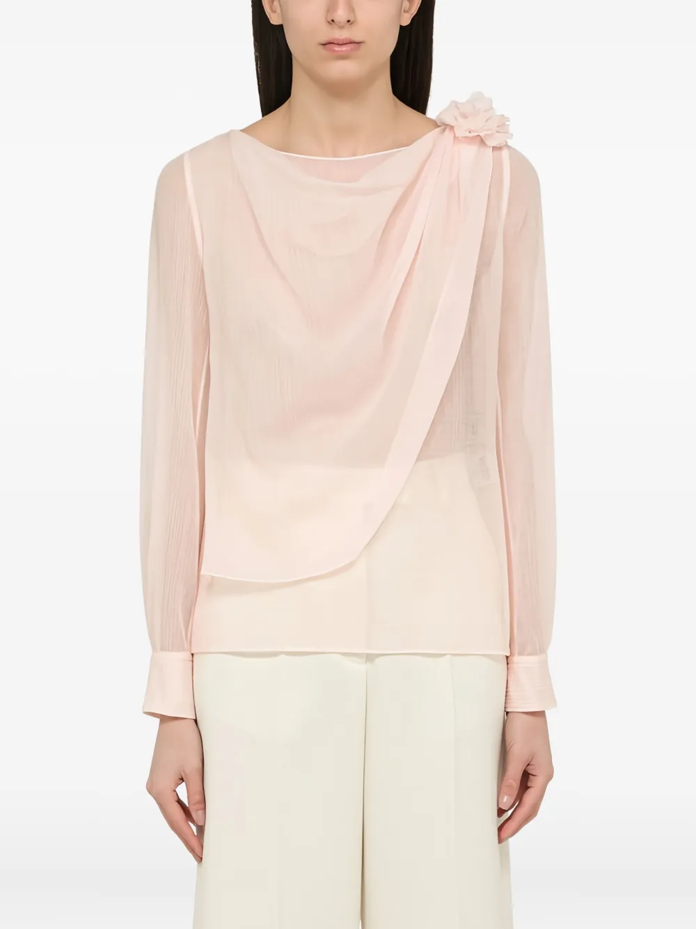 

Топ с драпировкой CHLOÉ, розовый