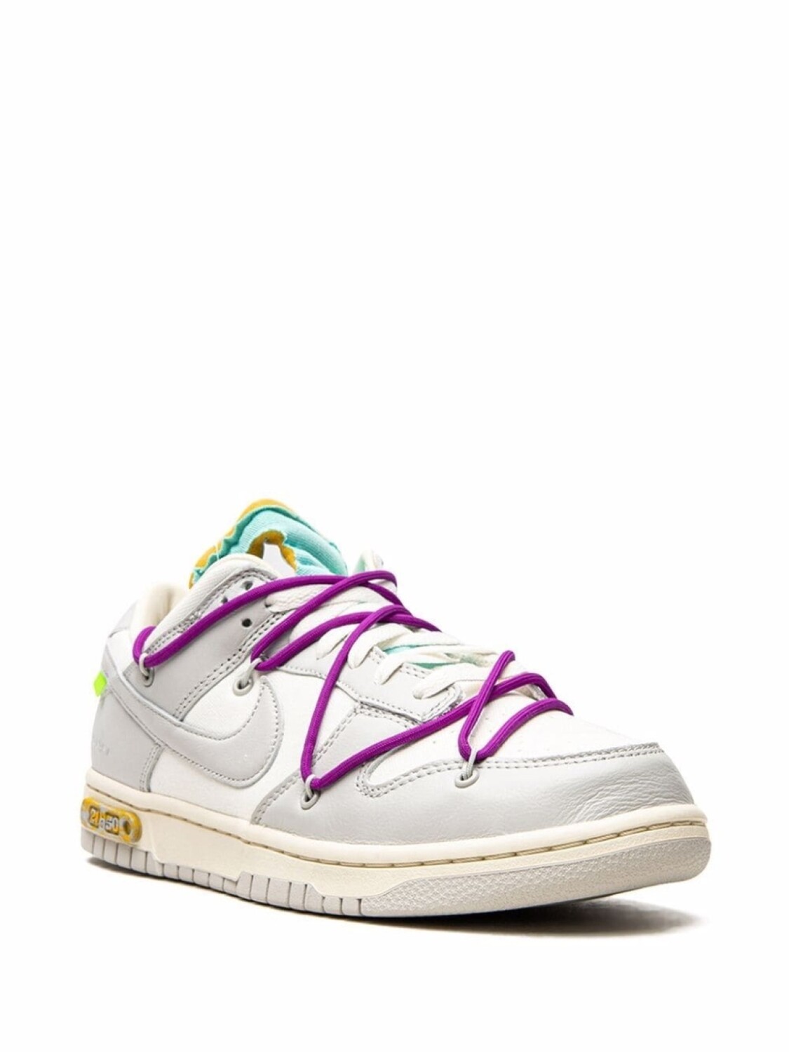 Кроссовки Dunk Low из коллаборации с Off-White Nike X Off-White, белый — фото 2