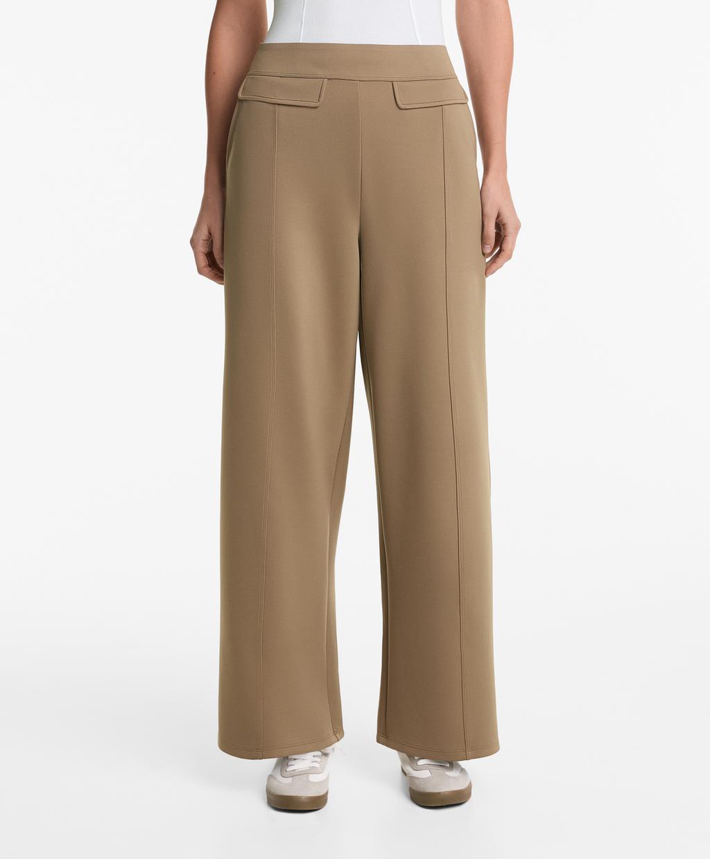 

Облегающие брюки с эффектом неопрена Oysho, цвет Washed Khaki
