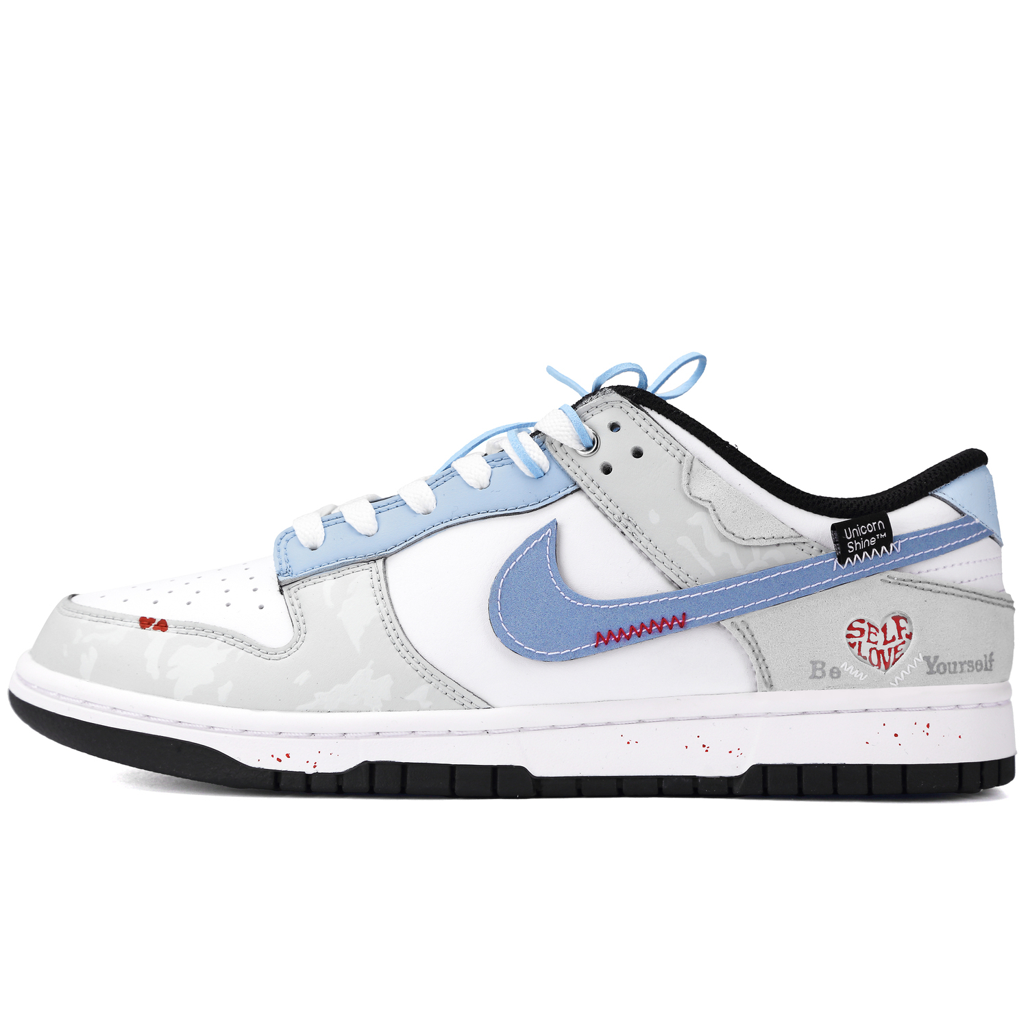 

Nike Кроссовки для скейтбординга Dunk First Love Audio Abrasion Resistant Low top Unisex Blue Gray