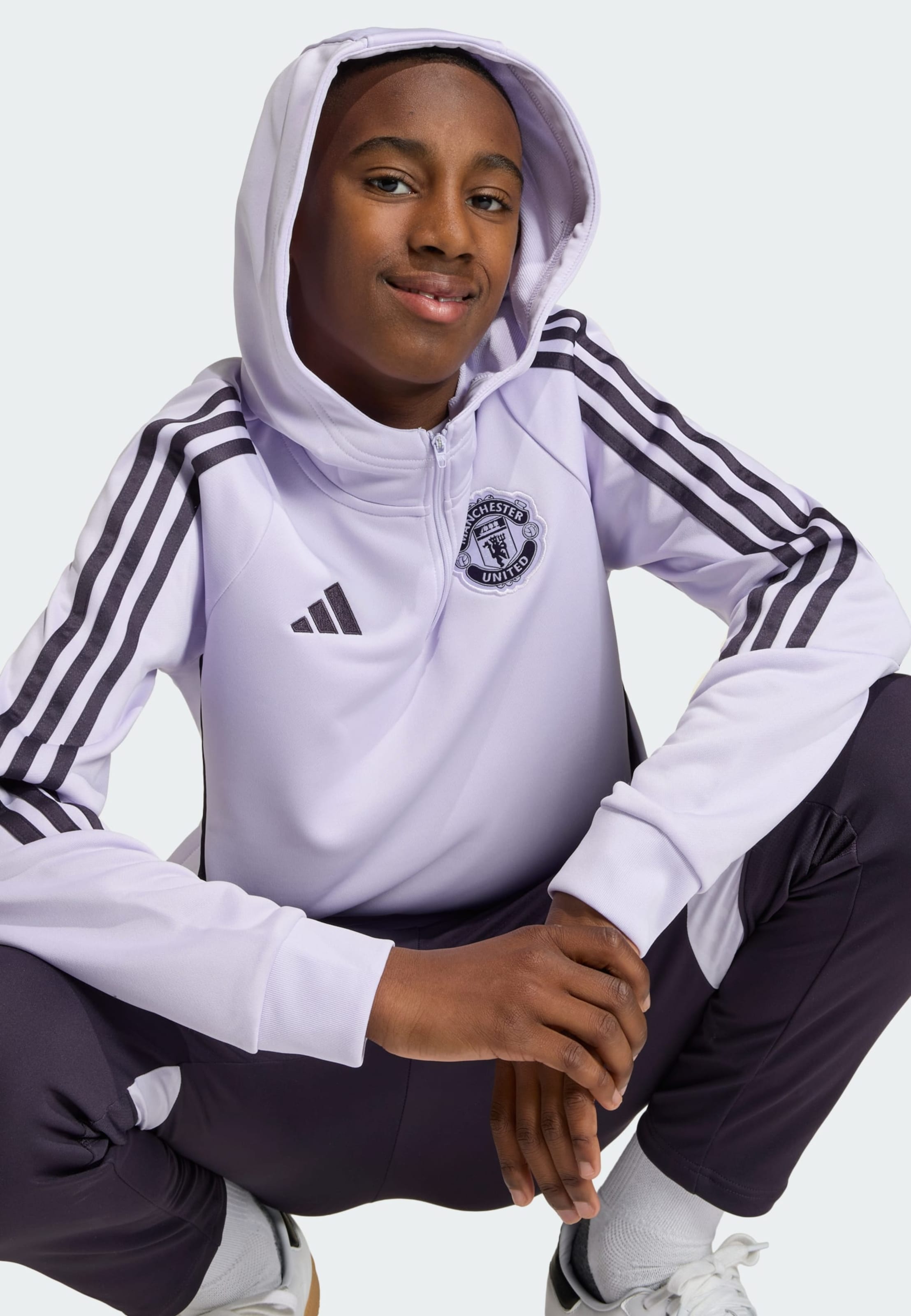 Adidas Performance Спортивная толстовка 'Manchester United Tiro 25 Competition' в светло-фиолетовом цвете — фото 4