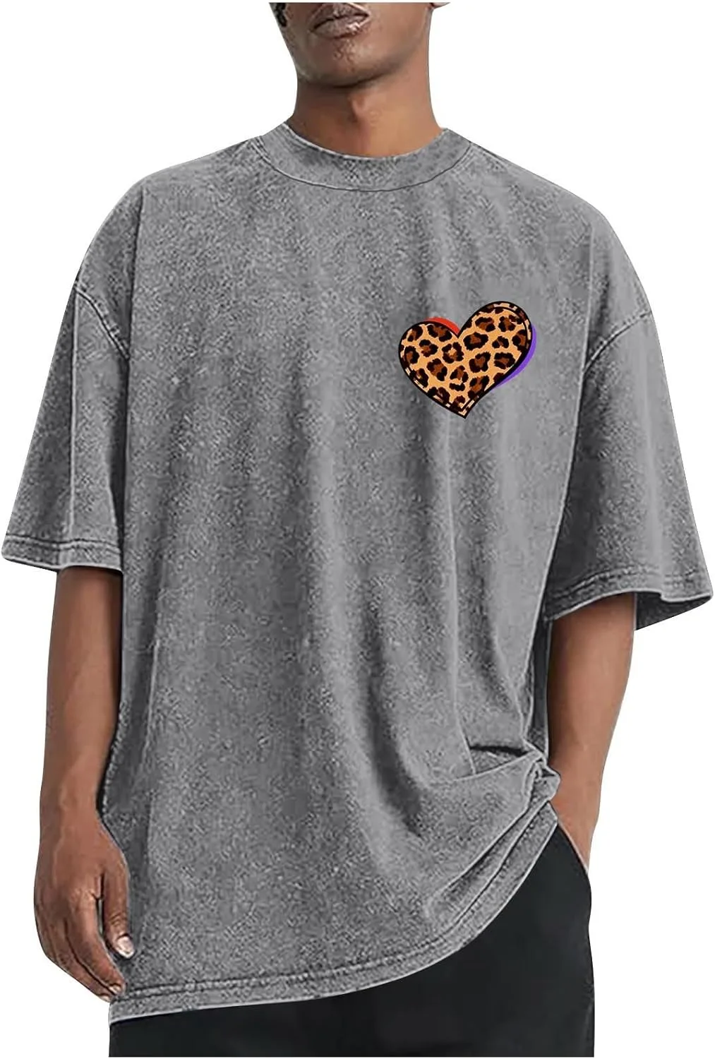 

Футболка Plus Size с принтом в виде сердца Lmdudan