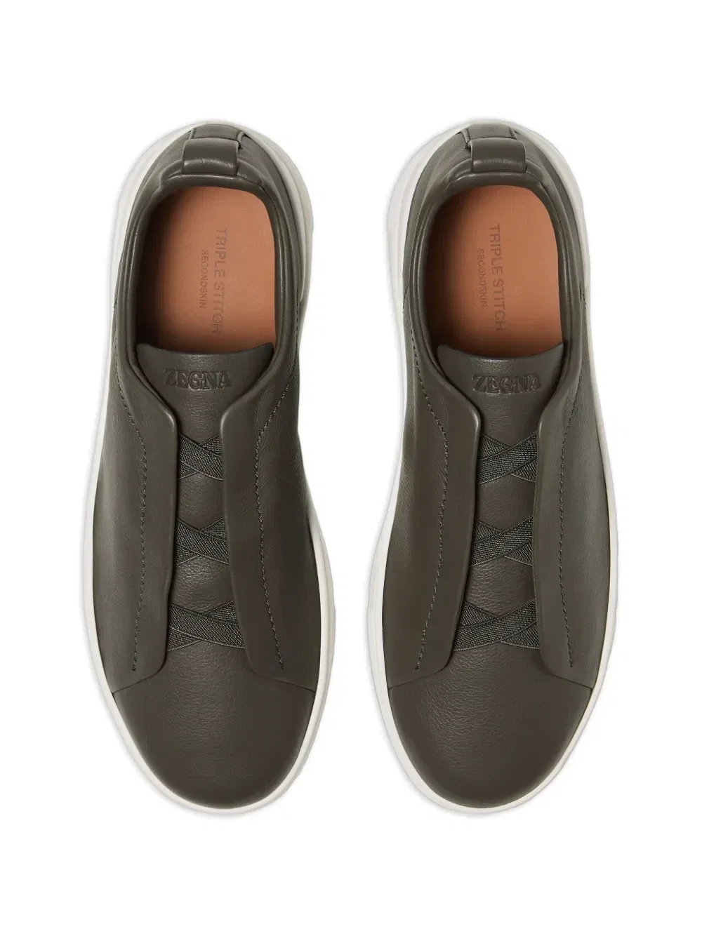Кроссовки Triple-Stitch Zegna, серый — фото 3