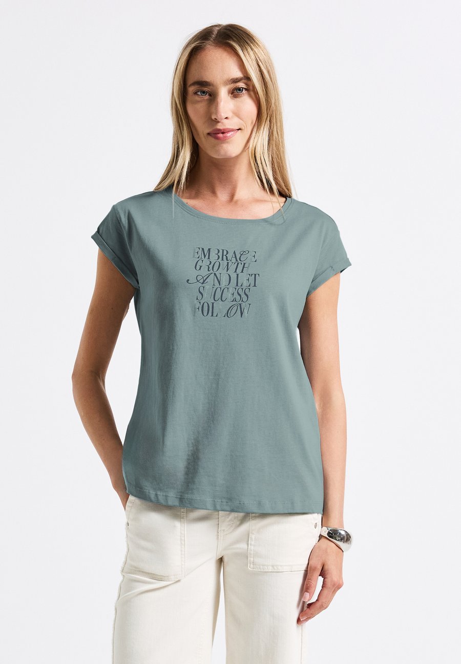 

Футболка Street One Print T-shirt, Blau/Blue, Синий, Футболка Street One Print T-shirt, Blau/Blue