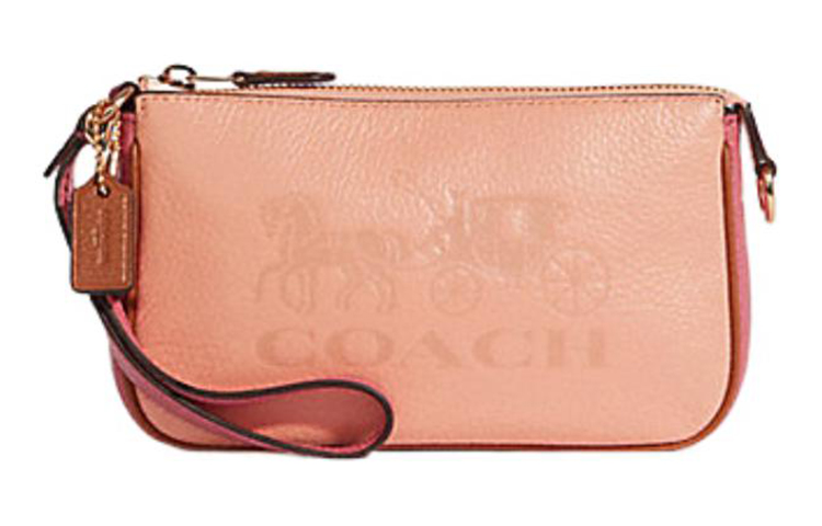

COACH Сумка-пудреница Nolita Pebbled Leather, сумка через плечо, клатч, браслетная сумка Small Women's Dark Pink & Light Pink