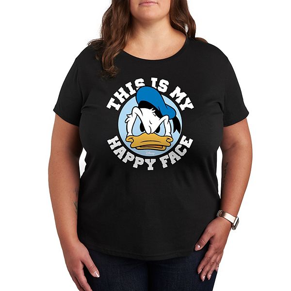 

Футболка с принтом Donald Duck Plus This Is My Happy Face Disney, Black, Черный, Футболка с принтом Donald Duck Plus This Is My Happy Face Disney, Black