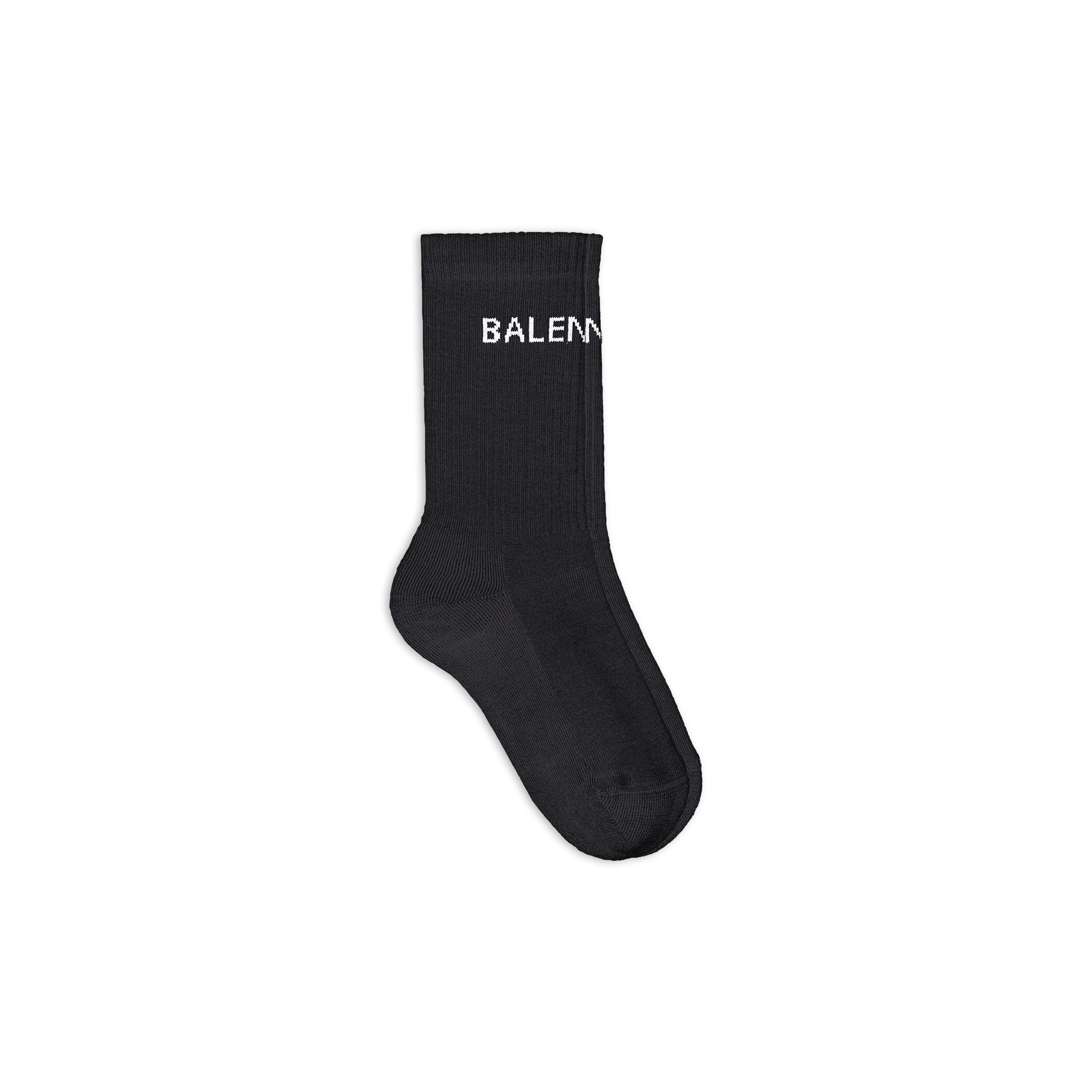 

Носки с логотипом Balenciaga из губки с черно-белым принтом, черный