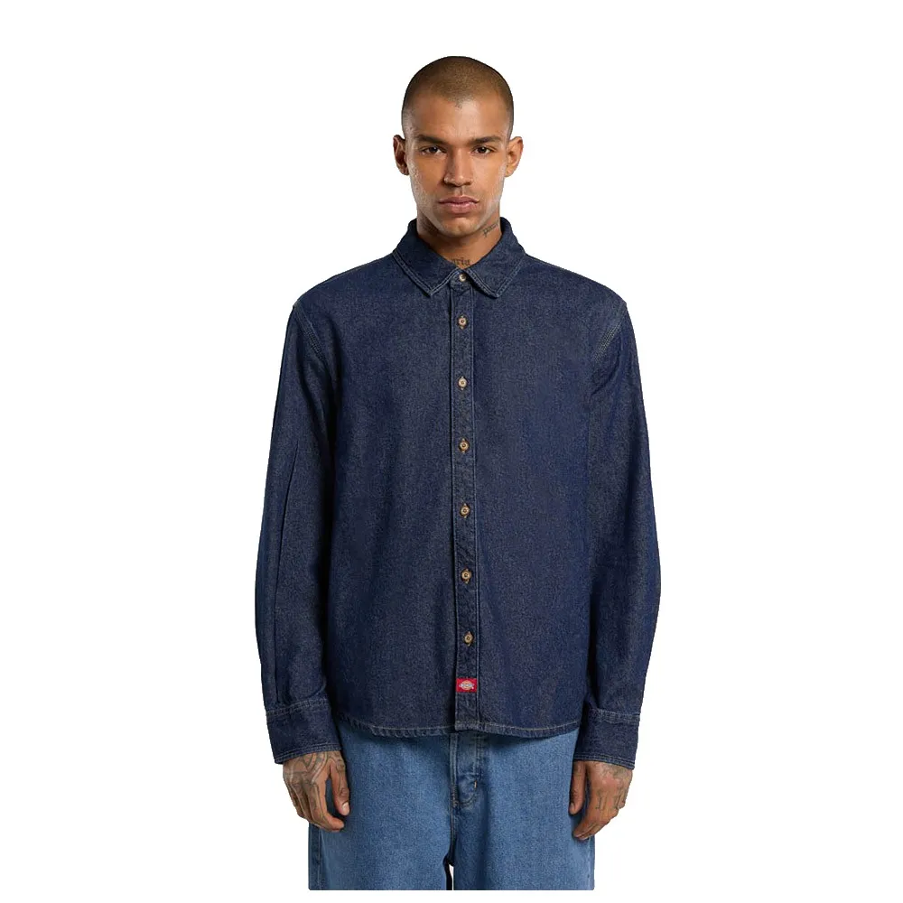 

Рубашка с длинным рукавом из легкой джинсовой ткани Dickies, синий