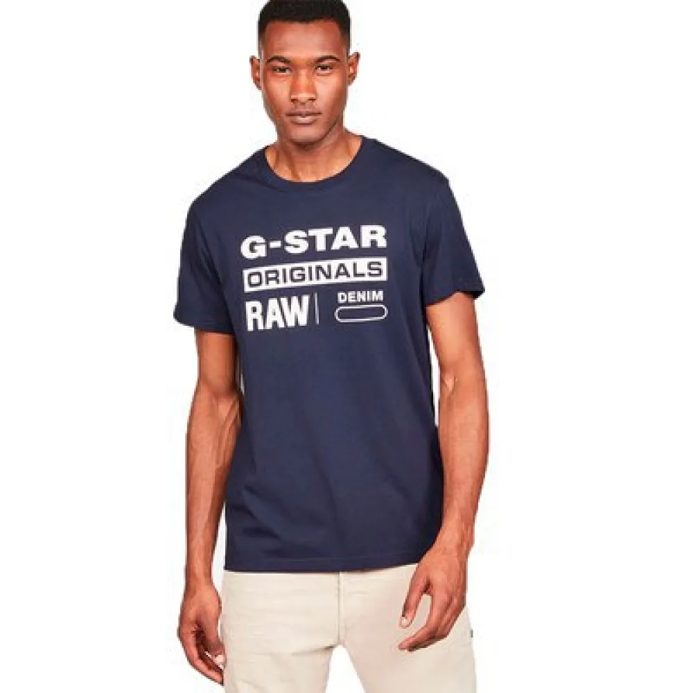 

Футболка G-Star Graphic 8 Ribbed Neck, синий