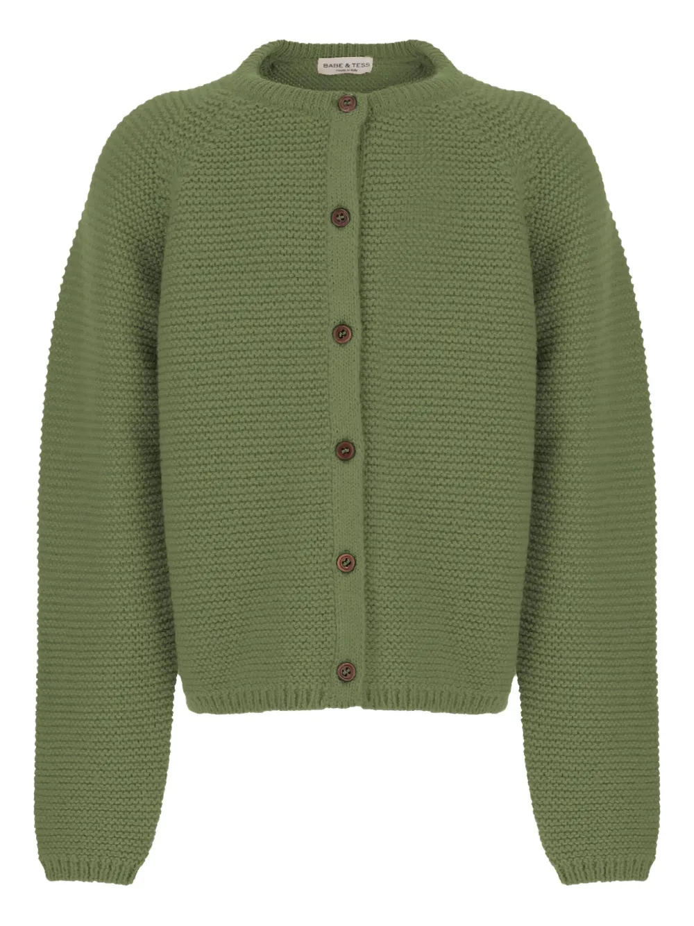 

Кардиган с круглым вырезом и пуговицами Babe And Tess, зеленый