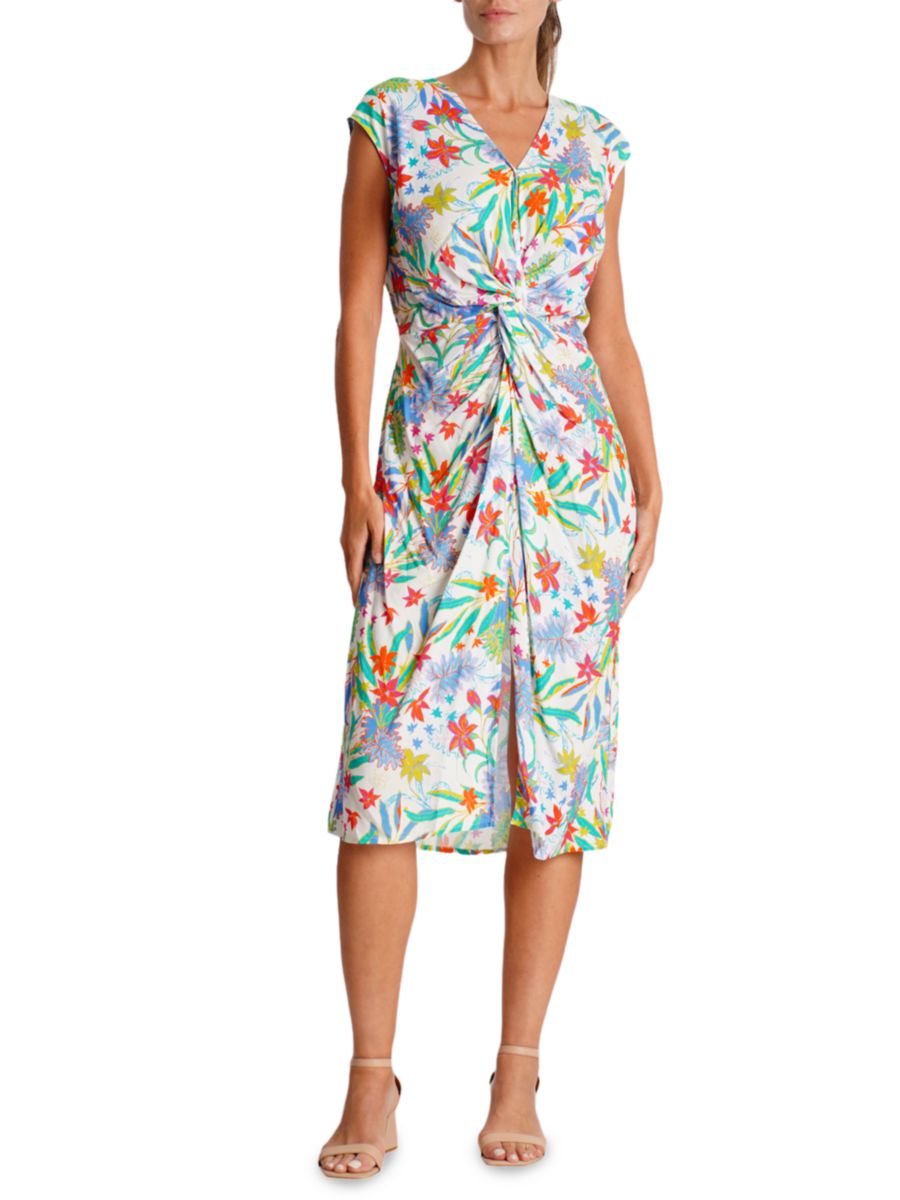 

Платье-миди в тропическом стиле La Moda Clothing, цвет Multicolor