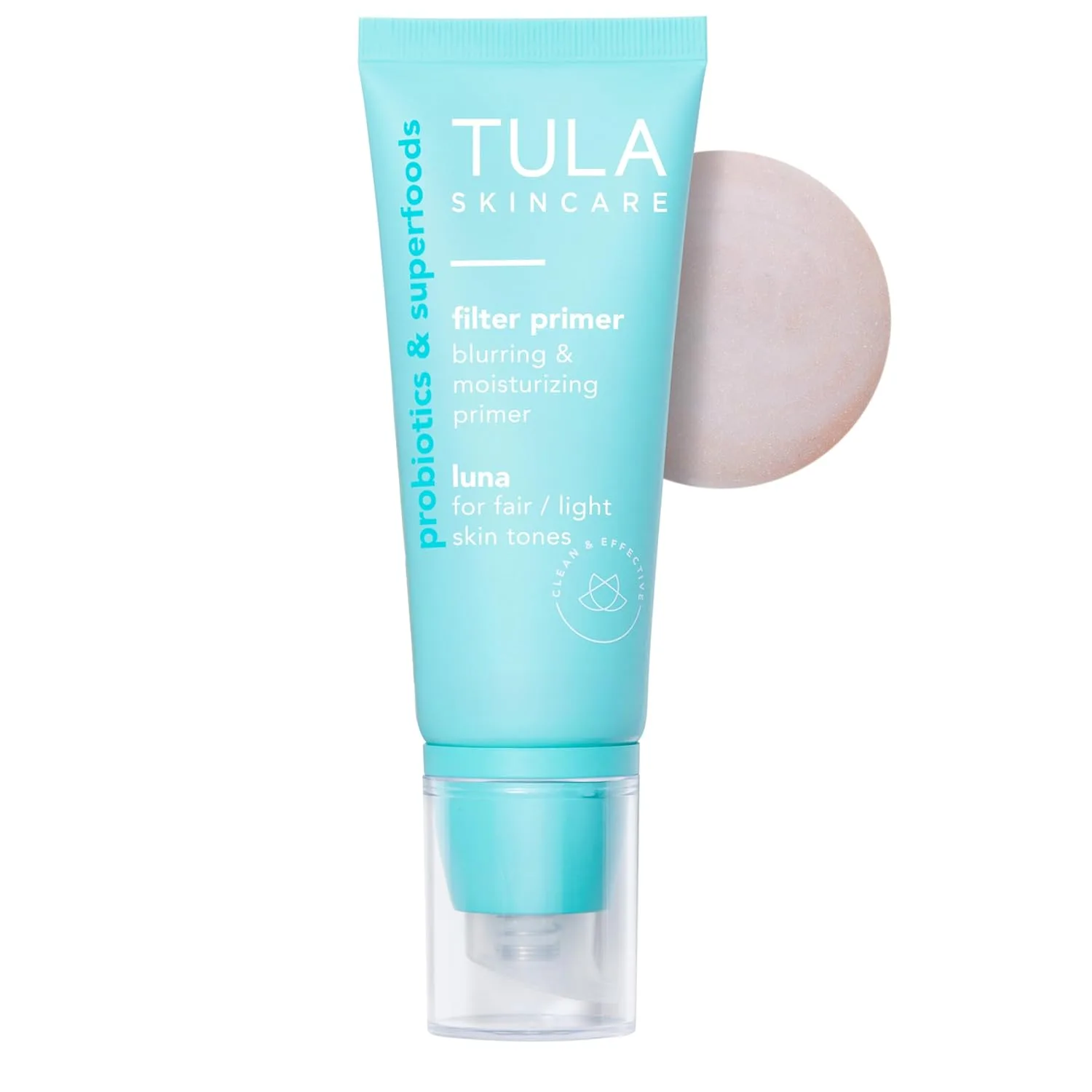 Праймер для лица TULA Skin Care Face Filter Blurring and Moisturizing Primer - Supersize Luna, выравнивает тон кожи и уменьшает покраснения, увлажняет и улучшает стойкость макияжа, 2,02 жидких унции.