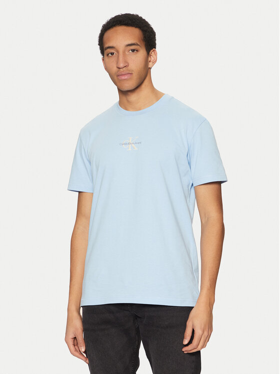 

Футболка обычного кроя Monologo J30J325649 Calvin Klein Jeans, голубой