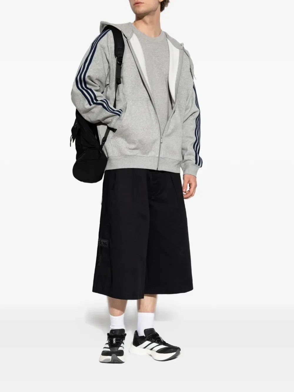 Спортивная куртка 3-Stripes на молнии Adidas, серый — фото 2