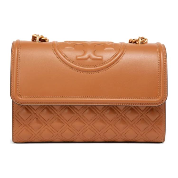 

TORY BURCH Сумка через плечо Fleming Sheeps из овчины, женская, коричневого цвета