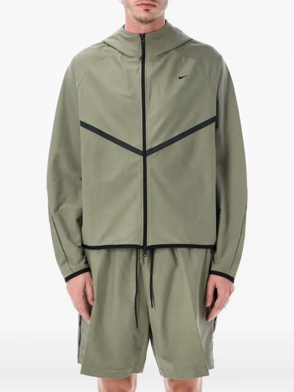 Худи на молнии Tech Nike, зеленый