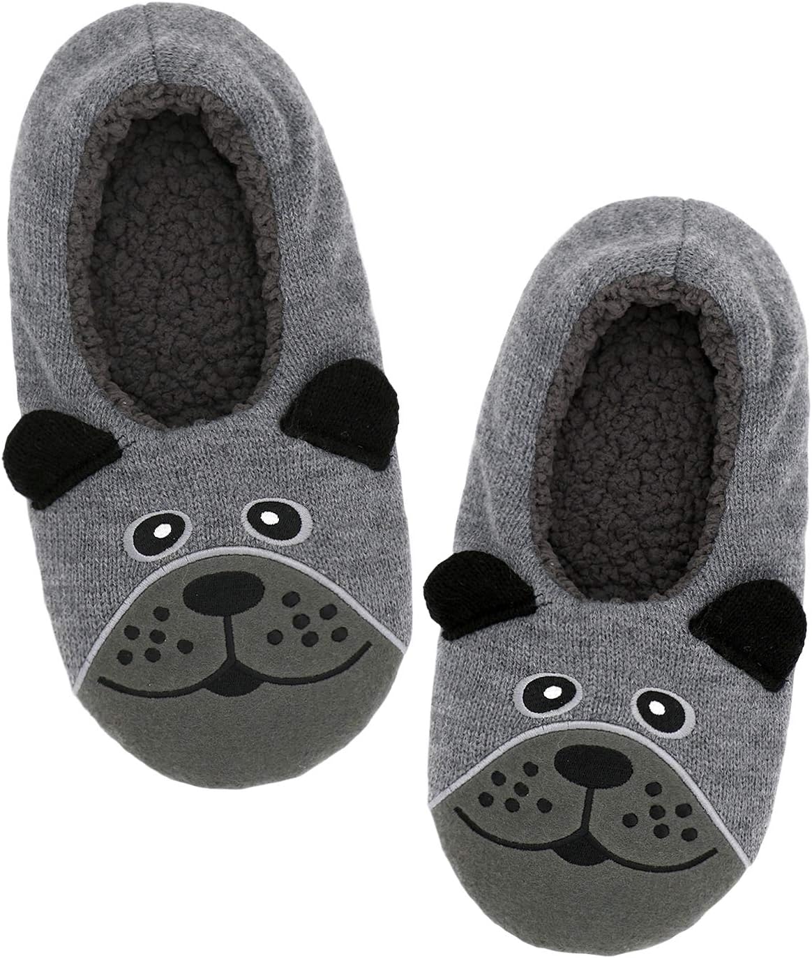 

Мужские носки-тапочки Panda Bros, мужские тапочки с нескользящей подошвой, уютные домашние тапочки с животными, серый