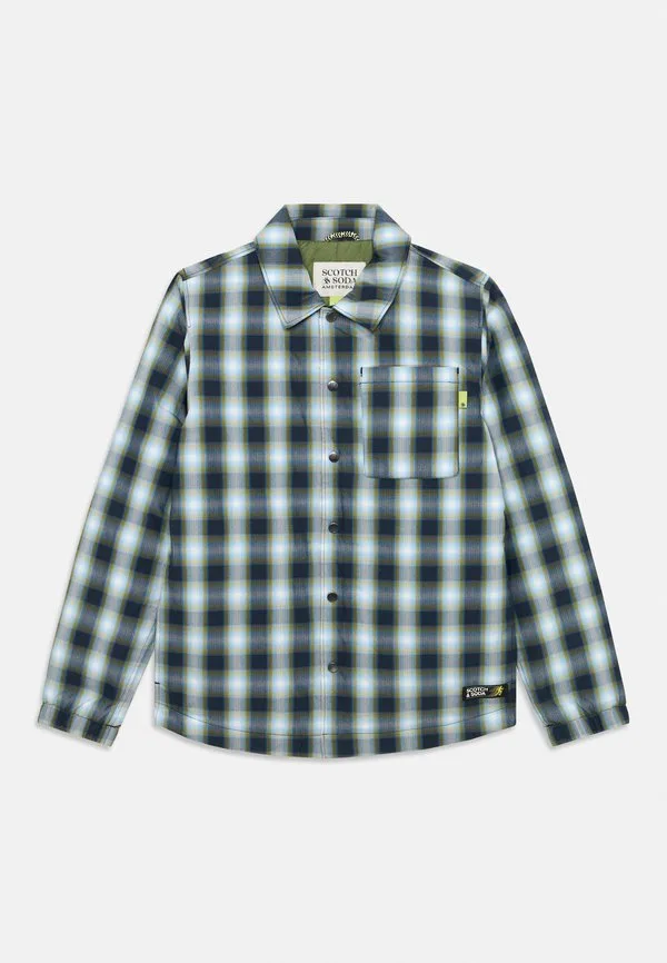 Утепленная рубашка, куртка, легкая куртка Scotch & Soda, Sky Captain/ Calla Green Check — фото 3