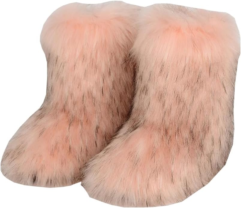 

Детские зимние сапожки с искусственным мехом, теплые и пушистые Auhoho, Color 18