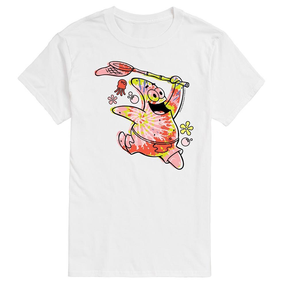 

Мужская губкаБоб КвадратБрюки Tie Dye Футболка с рисунком Патрика Nickelodeon, белый