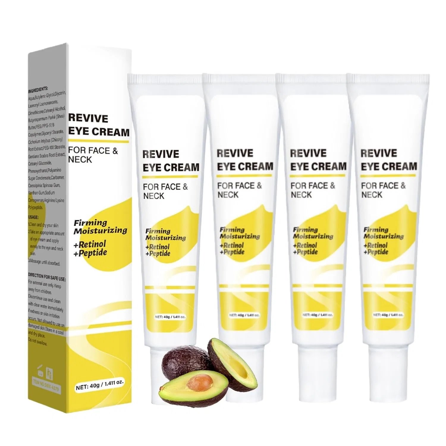 Крем для глаз с ретинолом против морщин и темных кругов Generisch, Pack Of 4