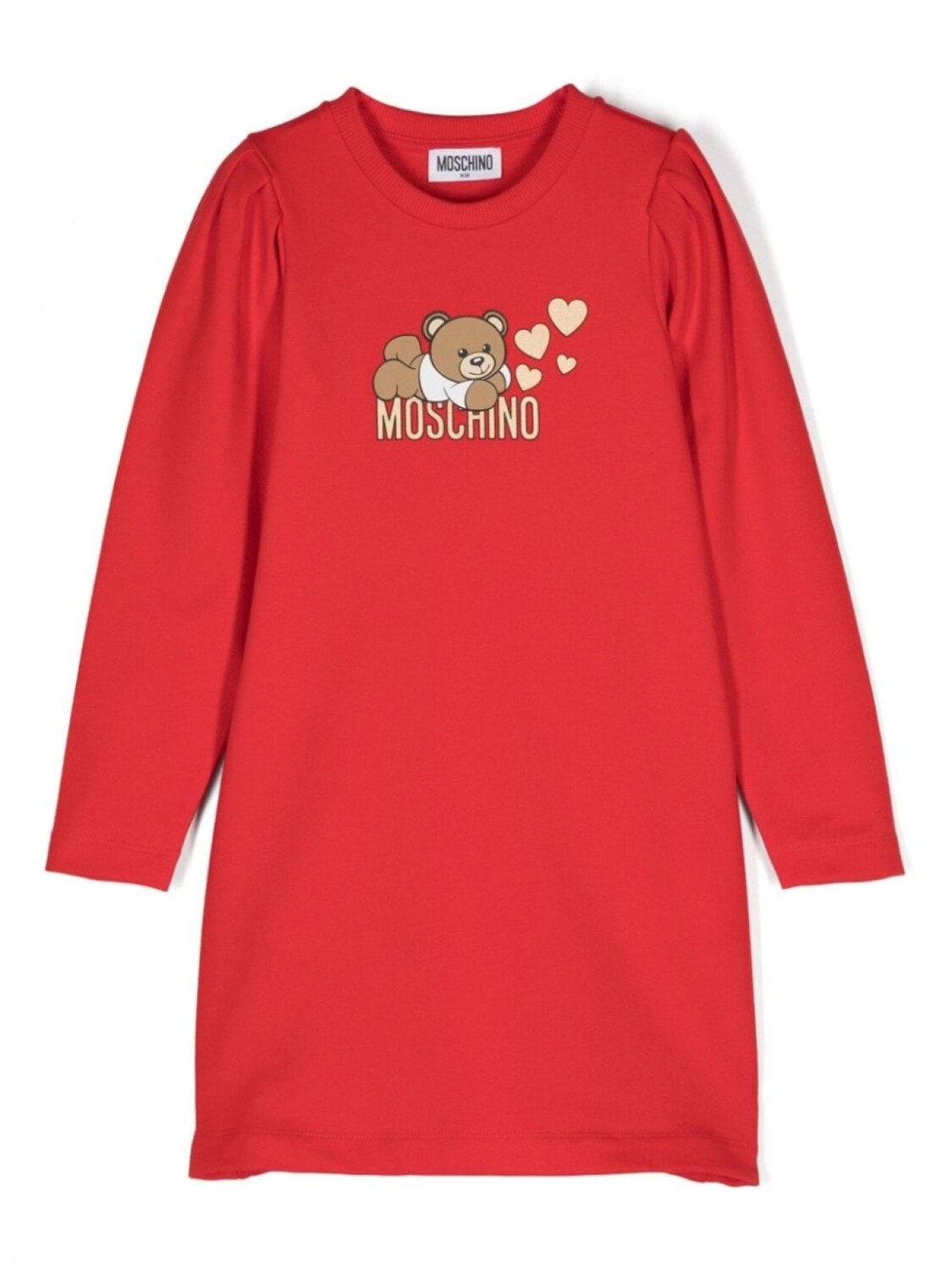 

Moschino Kids платье А-силуэта с принтом Teddy Bear, красный
