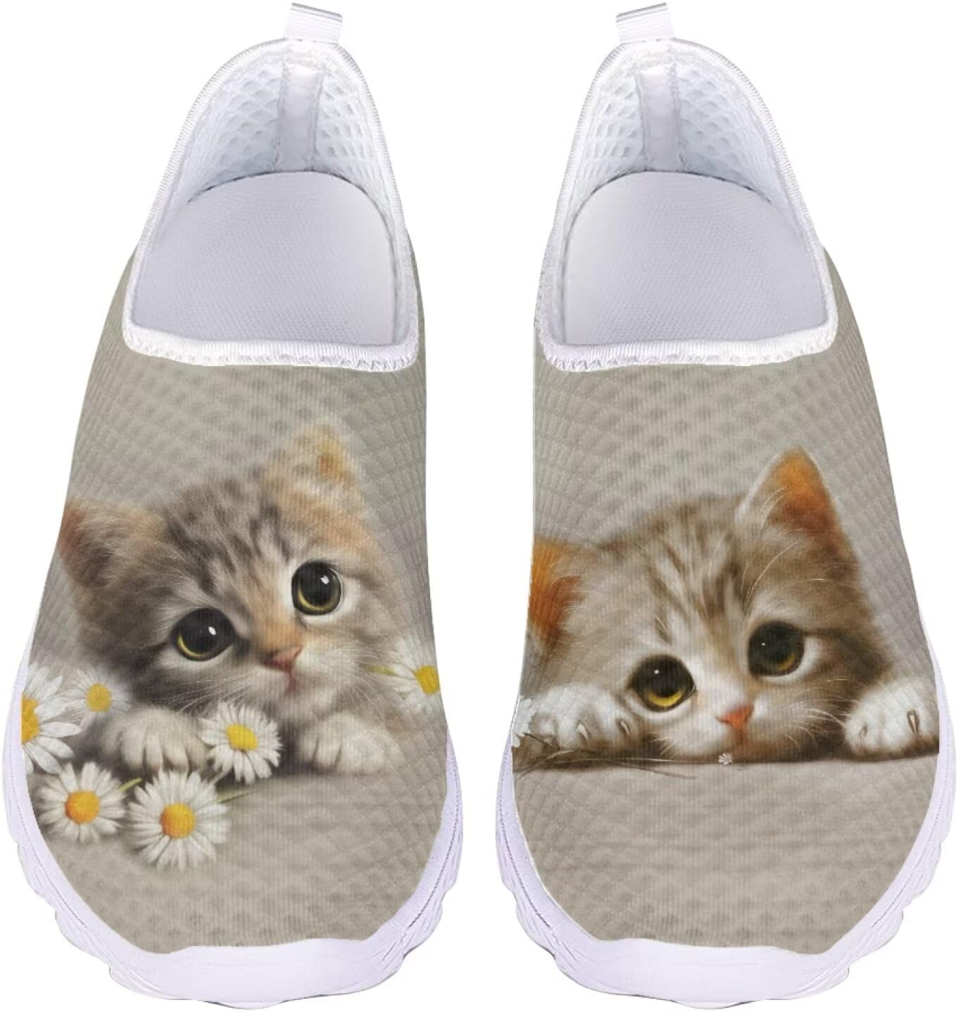 

Кроссовки Jeiento с животным принтом, слипоны, легкие, сетчатые, для спорта, прогулок и тренировок, для женщин и мужчин, Cat