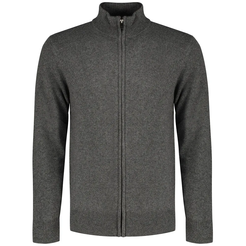 

Свитер Hackett Lambswool full zip, серый