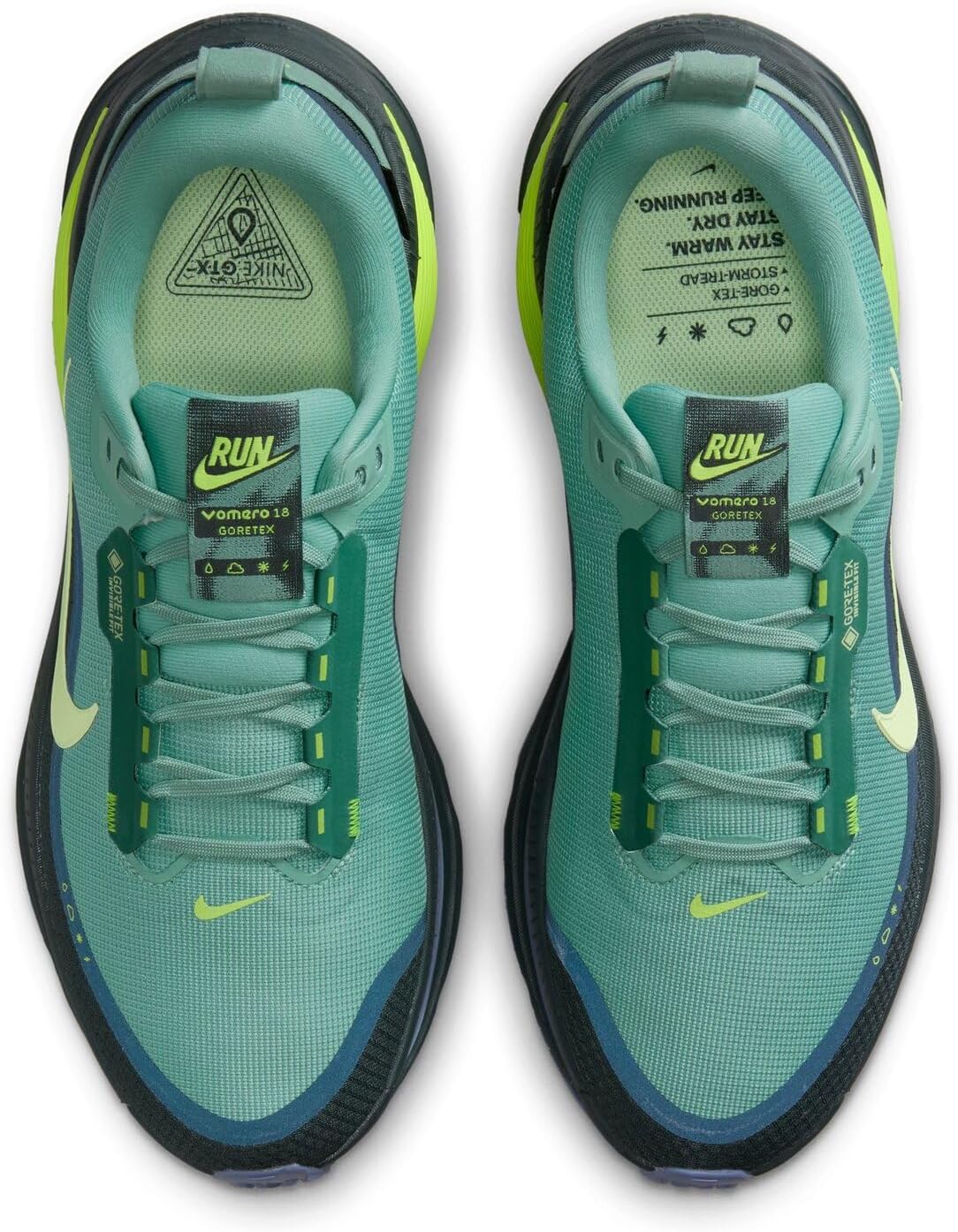 Мужские кроссовки Nike Vomero 18 Gore-tex, Seaweed/Barely Volt/Cannon/Volt — фото 3