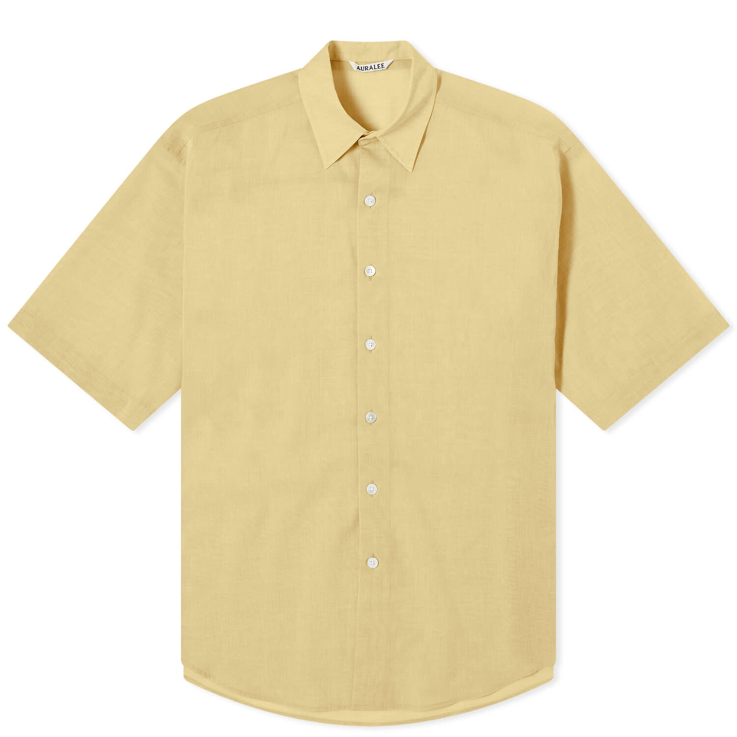 

Рубашка Auralee Finx Short Sleeve Shirt, цвет Light Yellow Chambray