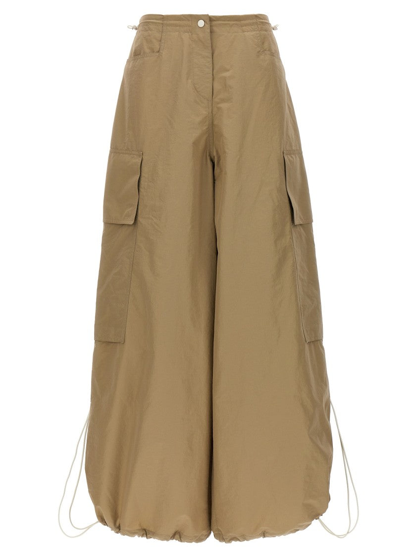 

Легкие нейлоновые парашютные штаны с регулируемыми манжетами Palm Angels, Neutrals