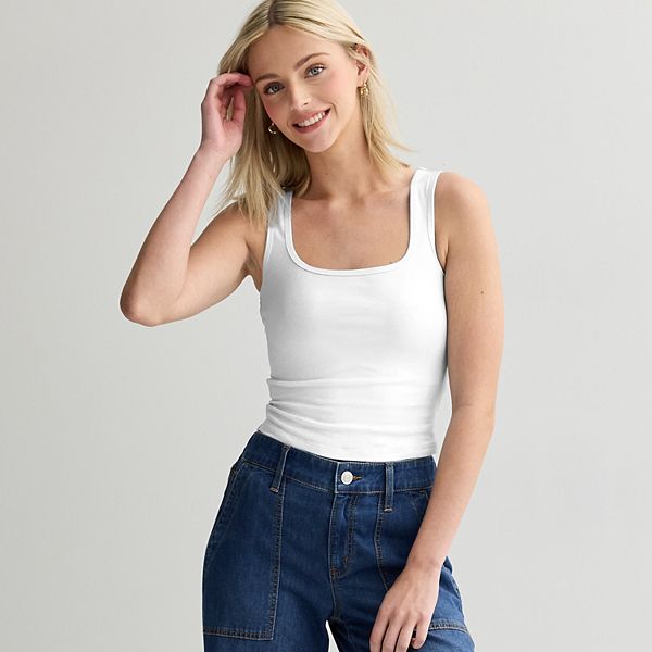 

Детский топ с квадратным вырезом So, Modern White