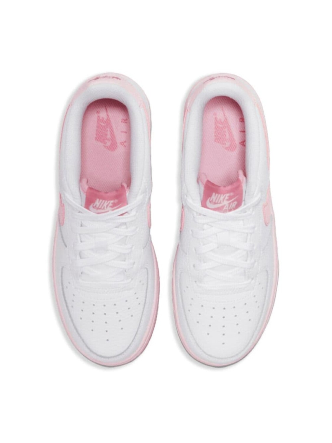 Nike Kids кроссовки Air Force 1 "Бело-розовые", белый — фото 2