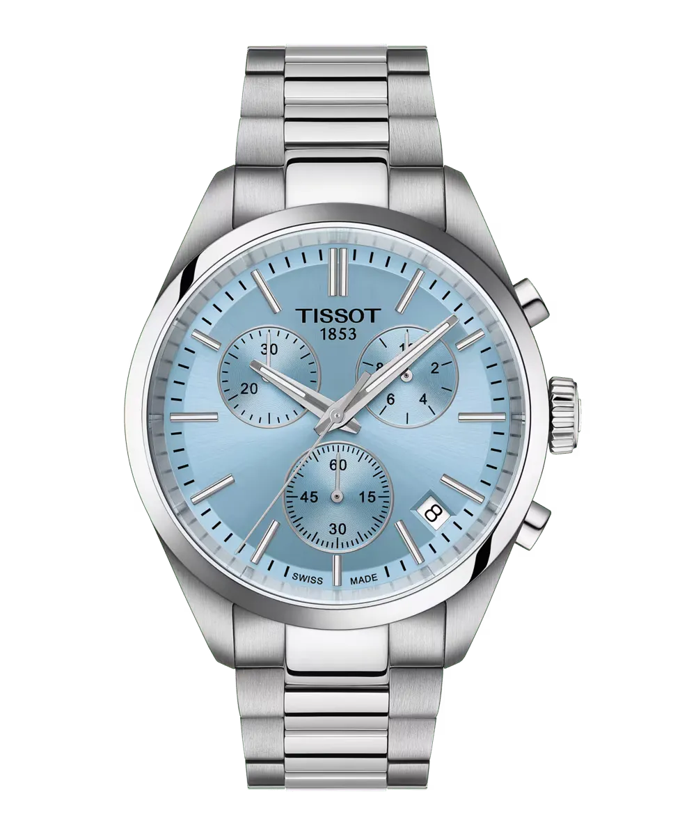 

Мужские часы PR 100 коллекция серебристый стальной хронограф Tissot, серебряный
