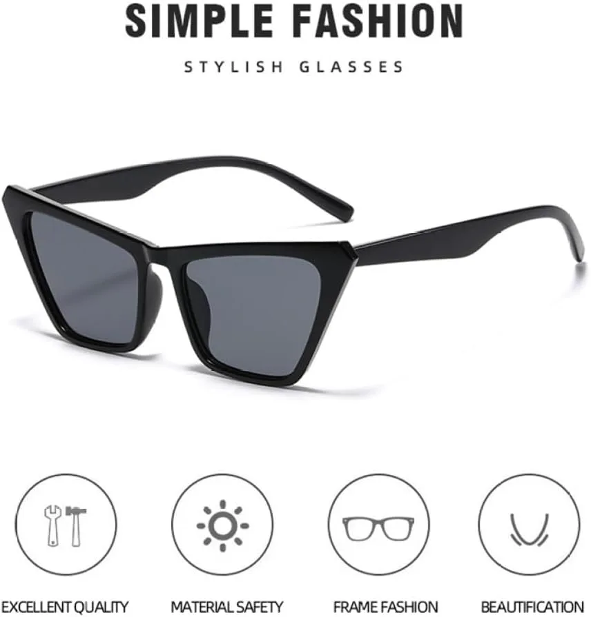 

Солнцезащитные очки MUTYNE Trend «Кошачий глаз» для женщин, роскошные модные прямоугольные солнцезащитные очки, женские очки с защитой от УФ-излучения UV400, C02