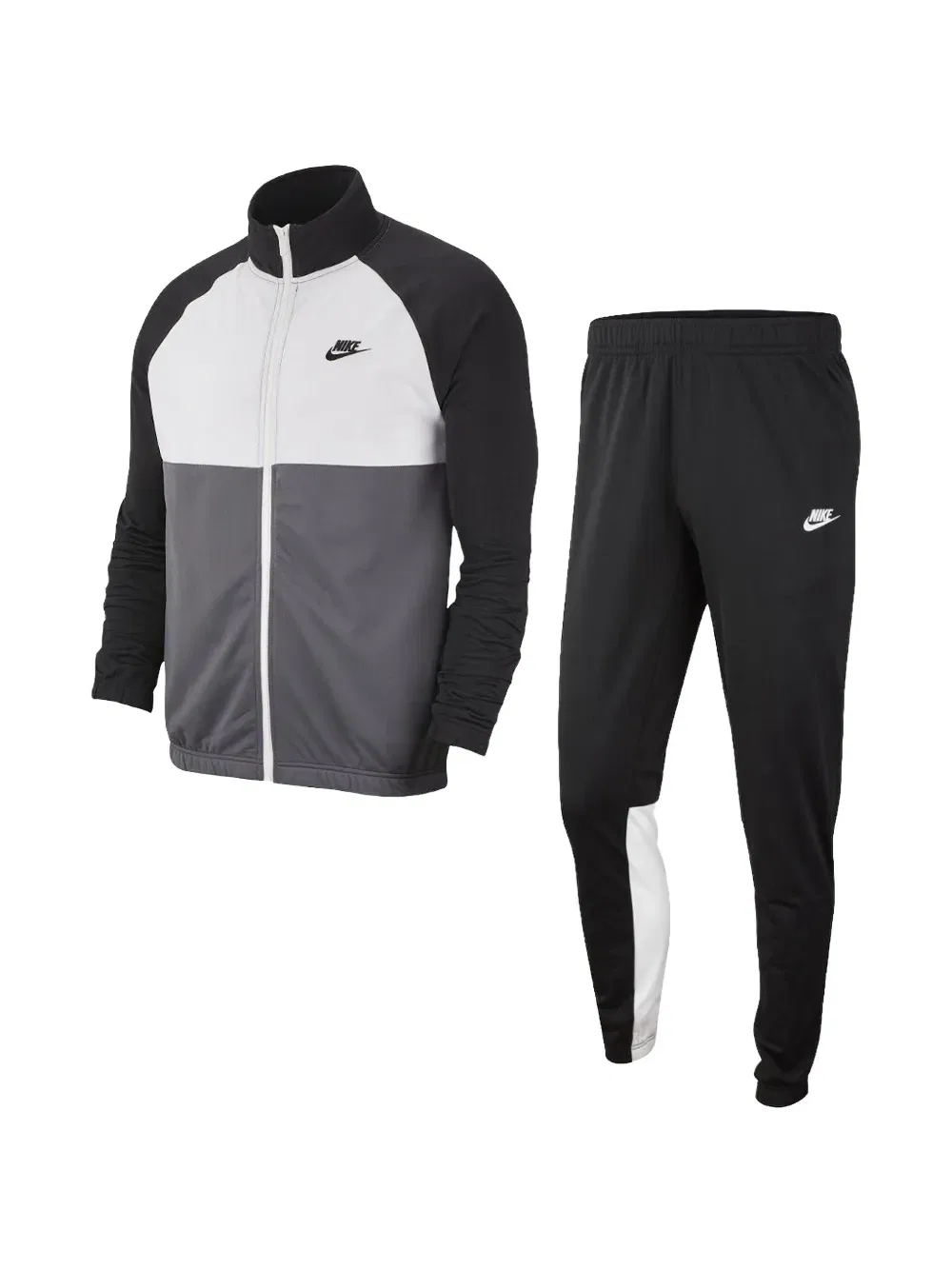 Спортивный костюм Park 18 из полиэстера, двухцветный Nike, черный